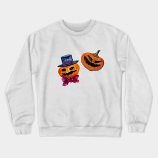 Halloween Pumpkin Heads Duo Crewneck Sweatshirt